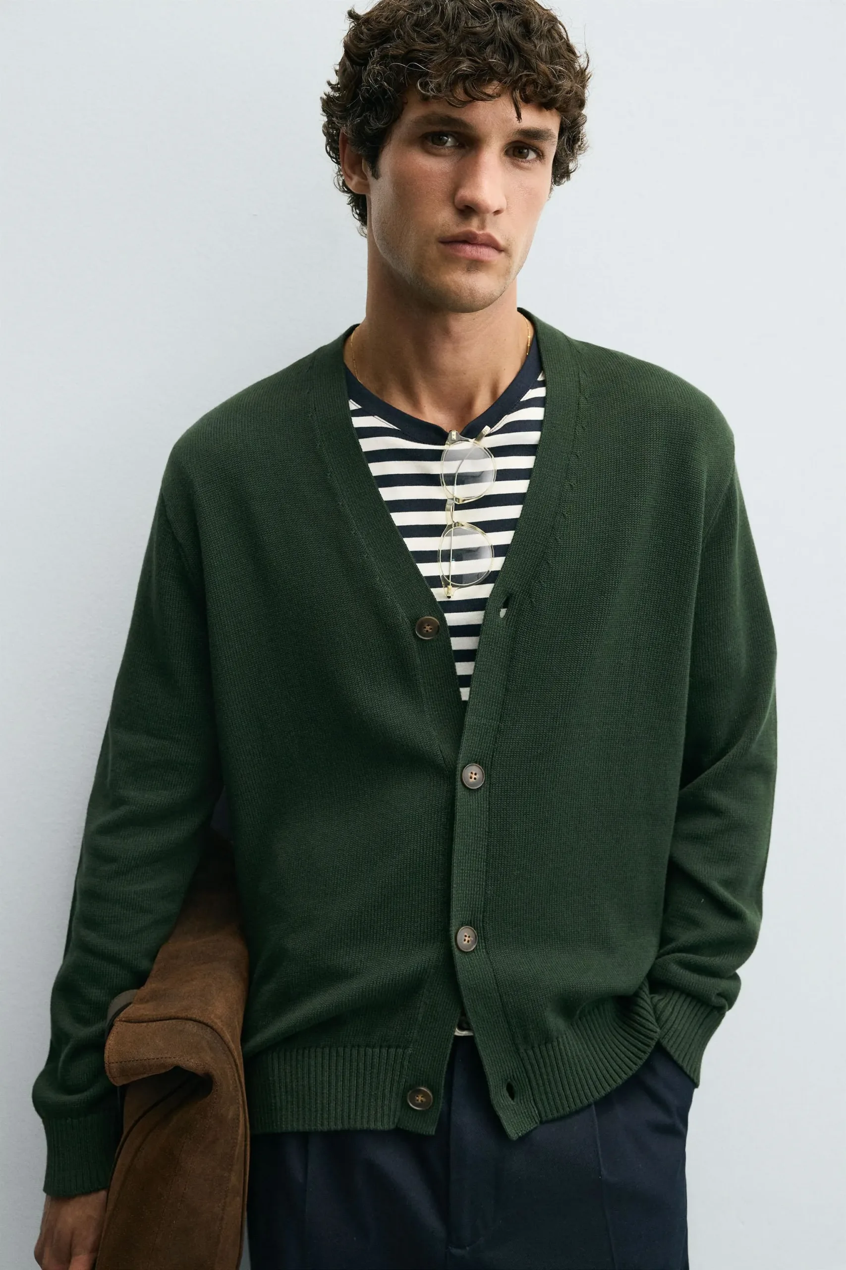 REGULAR FIT COTTON CARDIGAN